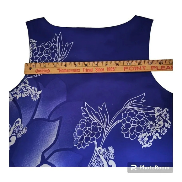 NWOT Apostrophe Womens Sleeveless Knee Length Drape Dress Size M Blue/White - Picture 4 of 15